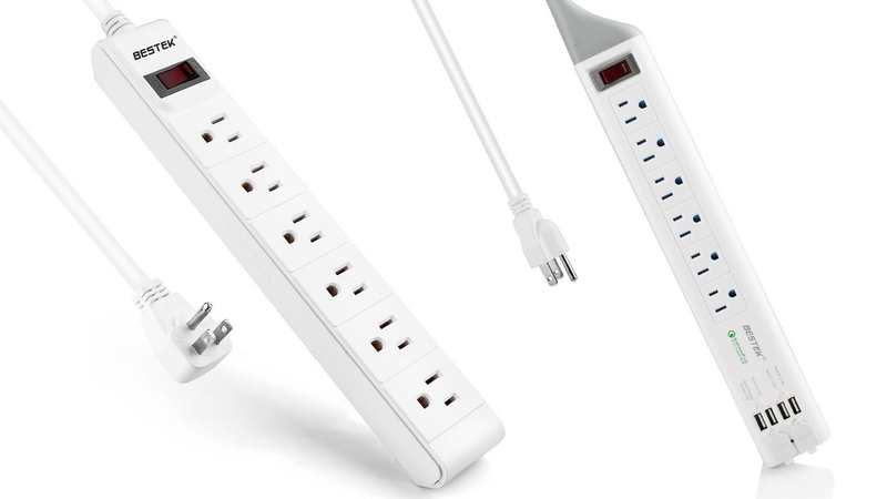 Bestek 6-Outlet Surge Protector, $8 with code 9PZ9NVWN | Bestek 6-Outlet Surge Protector w/ 4 USB Ports, $19 with code FZCDKJMI